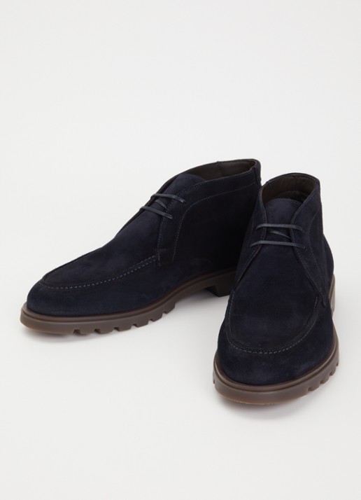 Giorgio Veterschoen van suède - detail donkerblauw