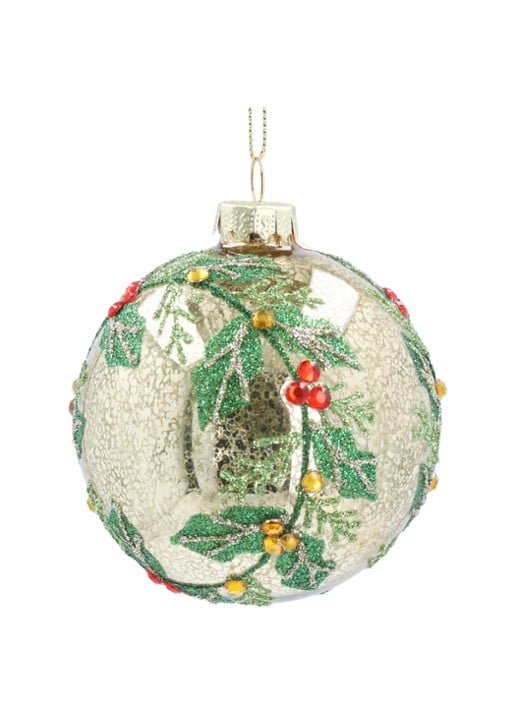 Gisela Graham Antique kerstbal 8 cm