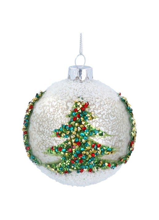 Gisela Graham Antique Kerstboom kerstbal 8 cm
