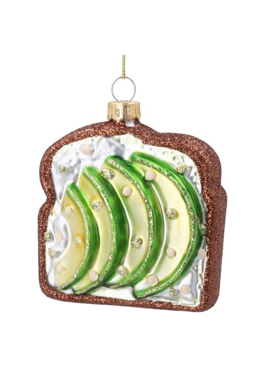 Gisela Graham Avocado Toast kersthanger 8 cm
