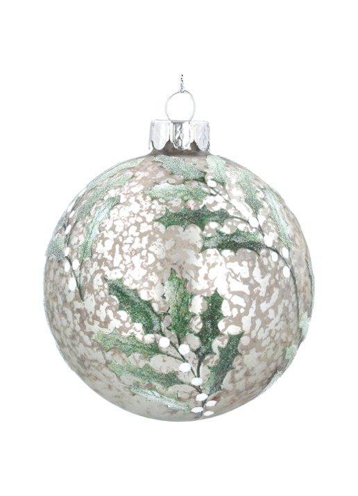 Gisela Graham Holly kerstbal 8 cm