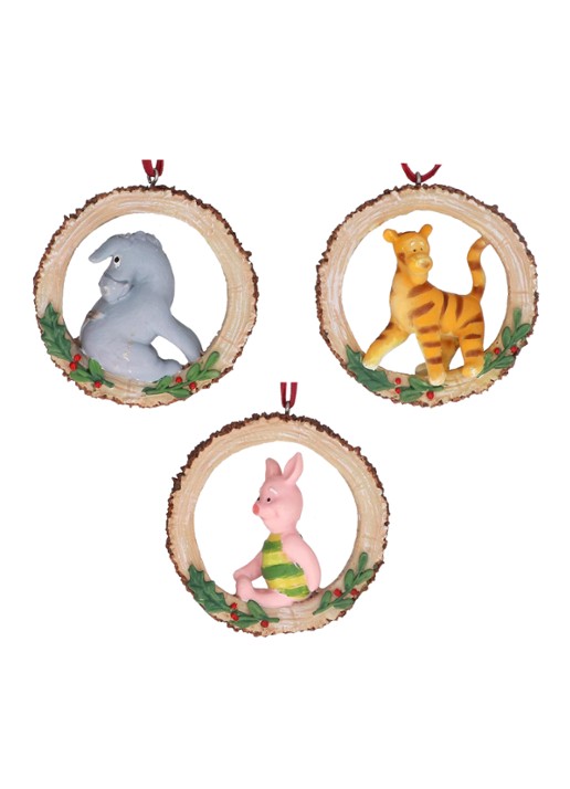 Gisela Graham Knorretje, Tijgertje & Iejoor kersthanger 7 cm set van 3