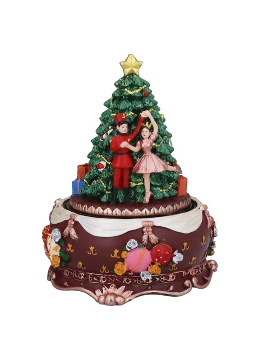 Gisela Graham Resin Nutcracker Story Revolving Music Box