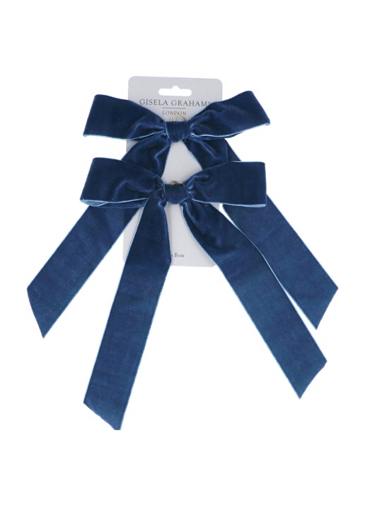 Gisela Graham Velvet Strik kersthanger 25 cm set van 2