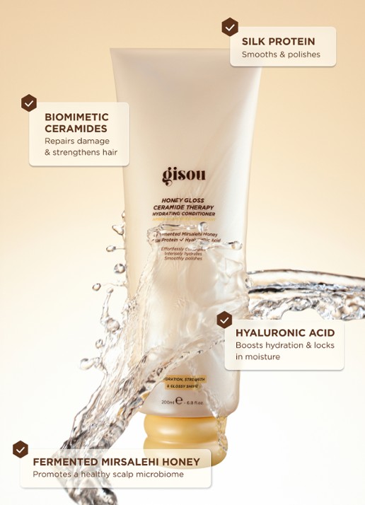 Gisou Honey Gloss Ceramide Therapy Hydrating  Conditioner - Conditioner - voorkant 7 undefined