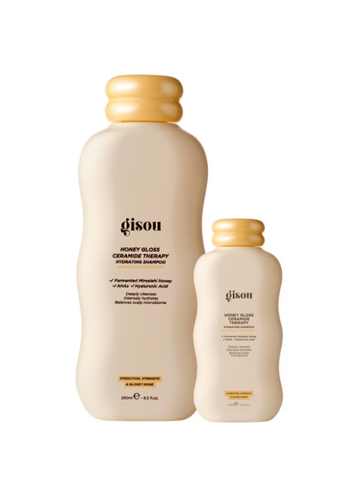 Gisou Honey Gloss Ceramide Therapy Hydrating Shampoo - shampoo - voorkant 2 beige