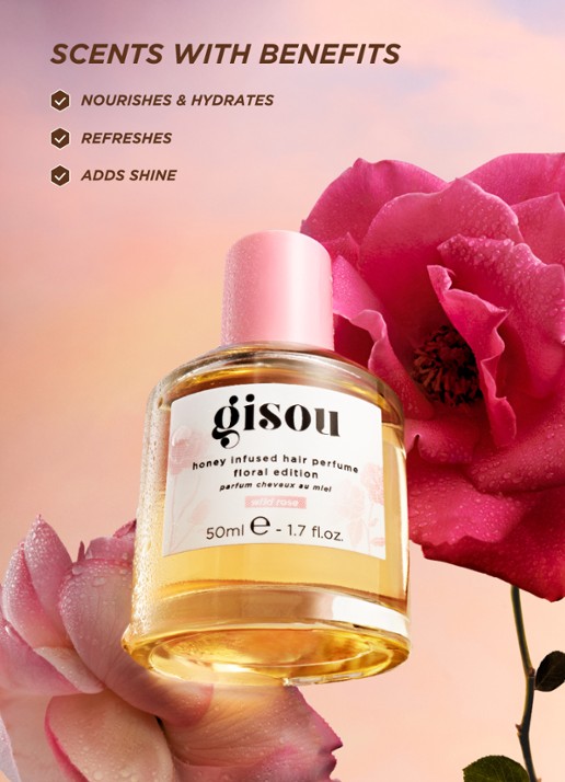 Gisou Honey Infused Hair Perfume - haarparfum - voorkant 6 metallic