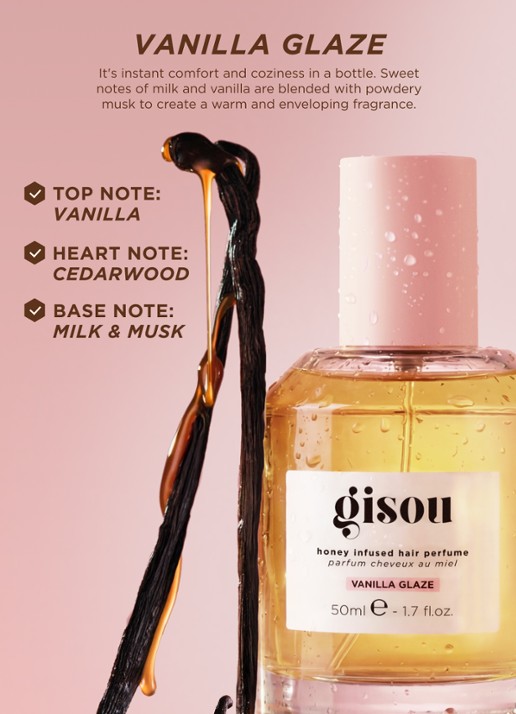 Gisou Honey Infused Hair Perfume - Haarparfum - detail 6 vanilla glaze