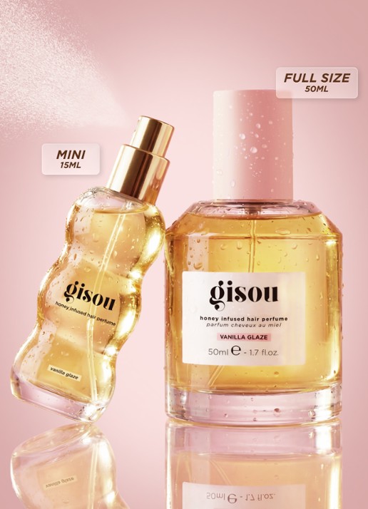 Gisou Honey Infused Hair Perfume - Haarparfum - voorkant 2 vanilla glaze