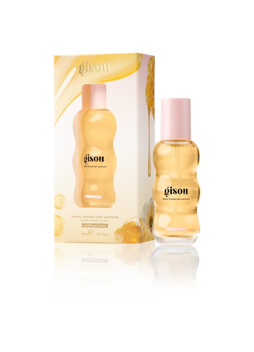 Gisou Honey Infused Hair Perfume - mini haarparfum  - voorkant 7 wildflower honey