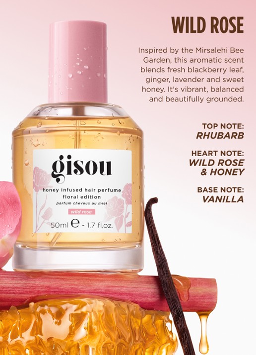 Gisou Honey Infused Hair Perfume - Wild Rose - achterkant 2 undefined