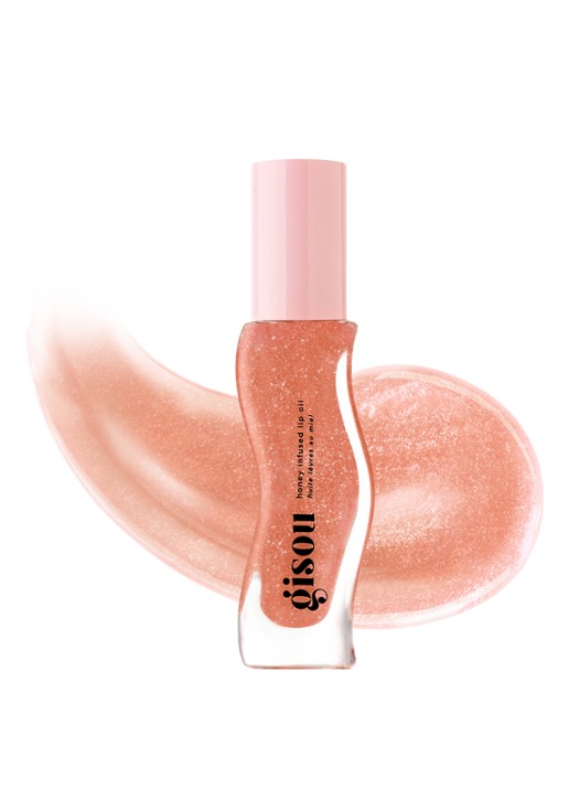Gisou Honey Infused Lip Oil - lipolie - voorkant 2 glazed plum