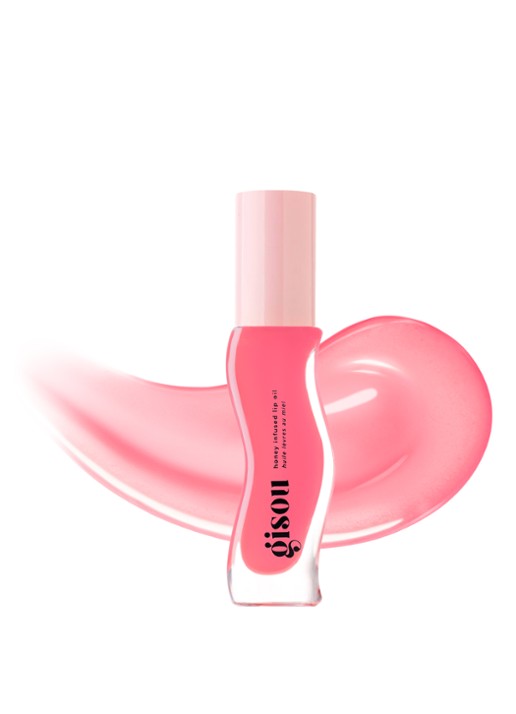 Gisou Honey Infused Lip Oil - lipolie - voorkant 7 raspberry swirl