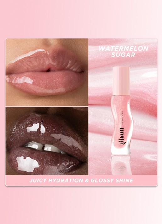 Gisou Honey Infused Lip Oil - lipolie - detail 3 watermelon