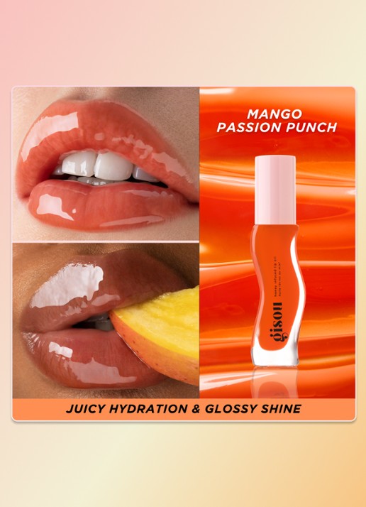 Gisou Honey Infused Lip Oil - lipolie - detail 2 mango