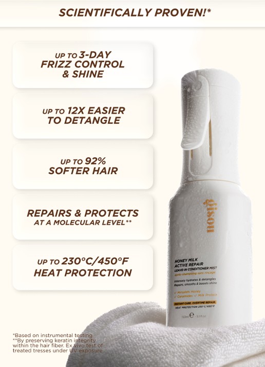 Gisou Honey Milk Active Repair Mist - leave-in conditioner - voorkant 2 undefined