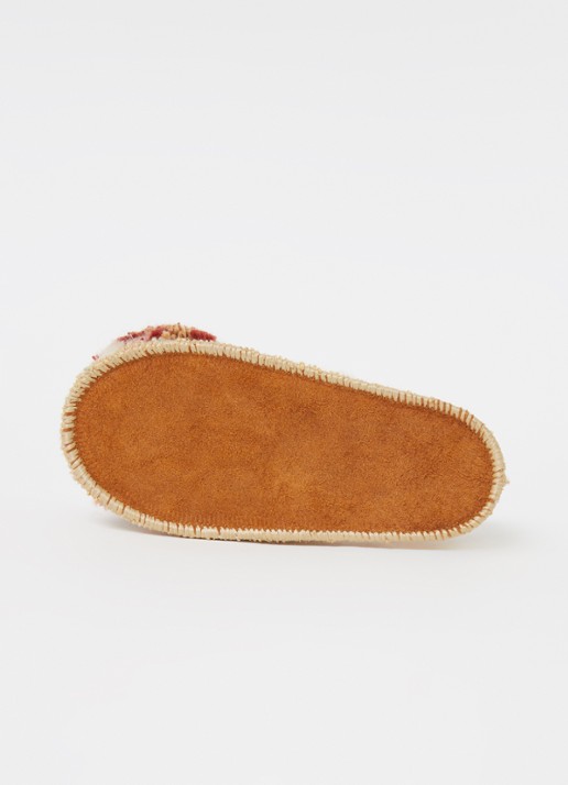 GIVE A PON Méli pantoffel van schapenwol - detail 2 creme