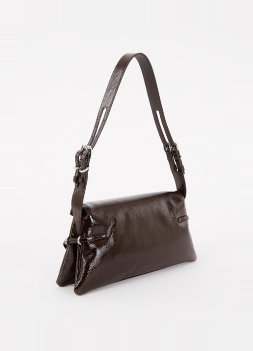 Givenchy 4G schoudertas van kalfsleer - achterkant 6 kastanjebruin