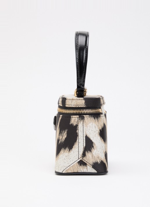 Givenchy Antigona handtas met panterprint en afneembare schouderriem - detail 4 beige