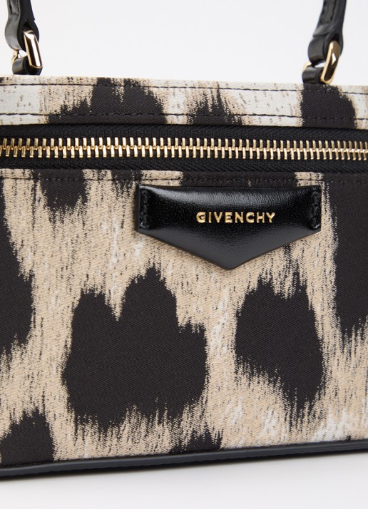Givenchy Antigona handtas met panterprint en afneembare schouderriem - detail 5 beige