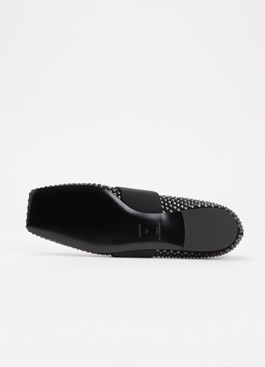 Givenchy Ballerina met strass en logo - detail 4 zwart