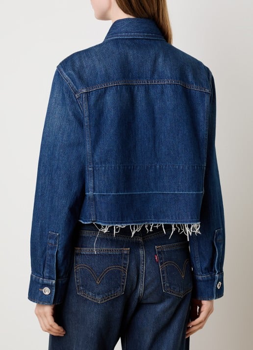 Givenchy Blouse van denim - achterkant 6 indigo