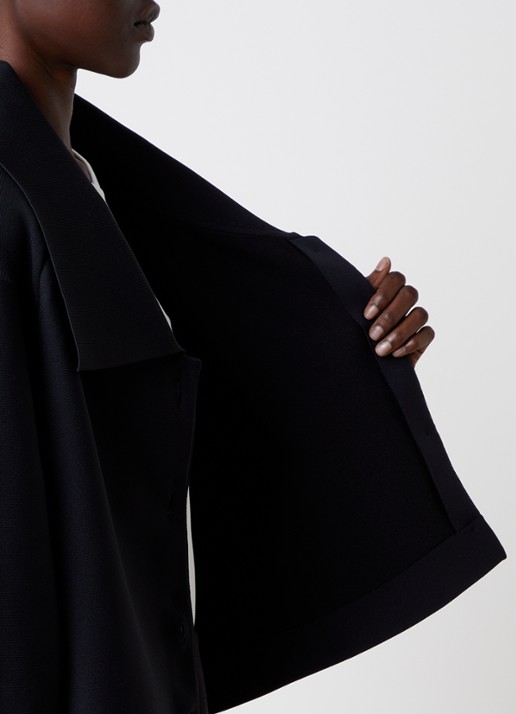 Givenchy Cocoon jack met ballonmouw - detail 3 zwart