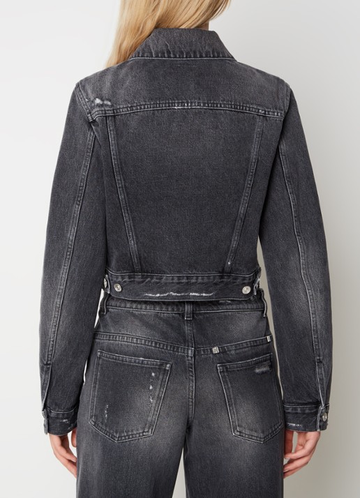 Givenchy Cropped spijkerjas met borstzakken - achterkant zwart