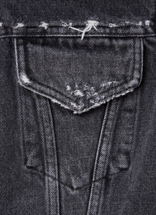 Givenchy Cropped spijkerjas met borstzakken - detail 3 zwart