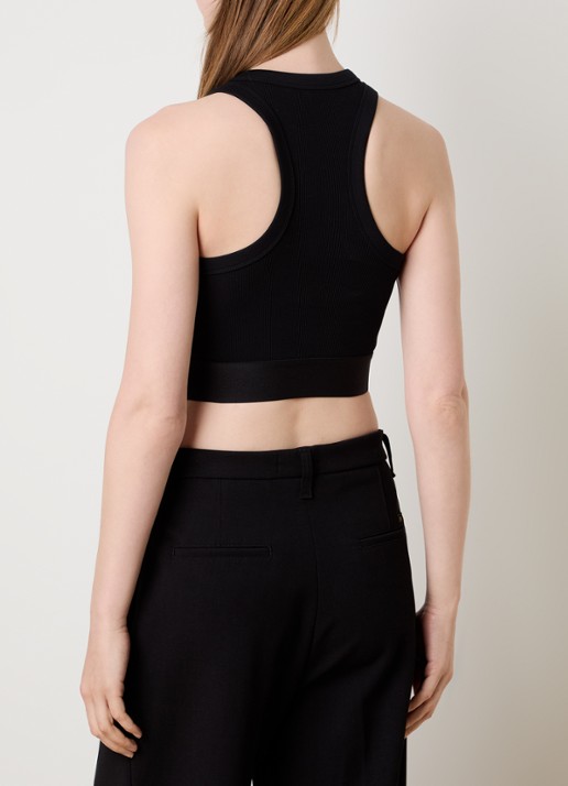 Givenchy Cropped tanktop met logoband - achterkant 3 zwart