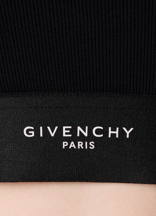 Givenchy Cropped tanktop met logoband - detail 5 zwart