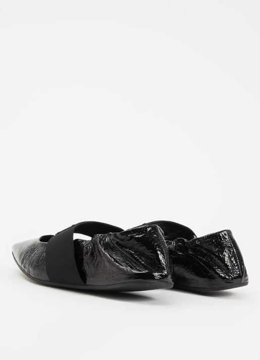 Givenchy Crush ballerina van kalfsleer met lakfinish - achterkant 4 zwart