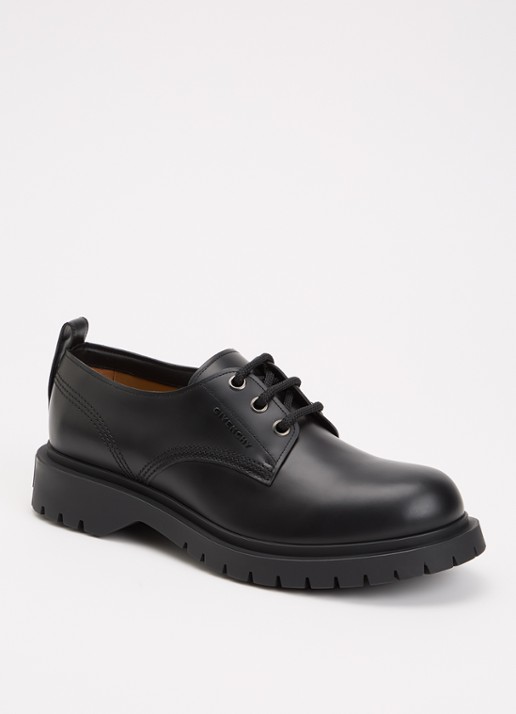 Givenchy Derbie veterschoen met kalfsleren details - voorkant 2 zwart