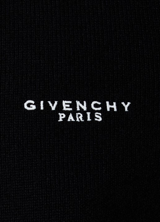 Givenchy Fijngebreide polo in kasjmierblend - detail 4 zwart