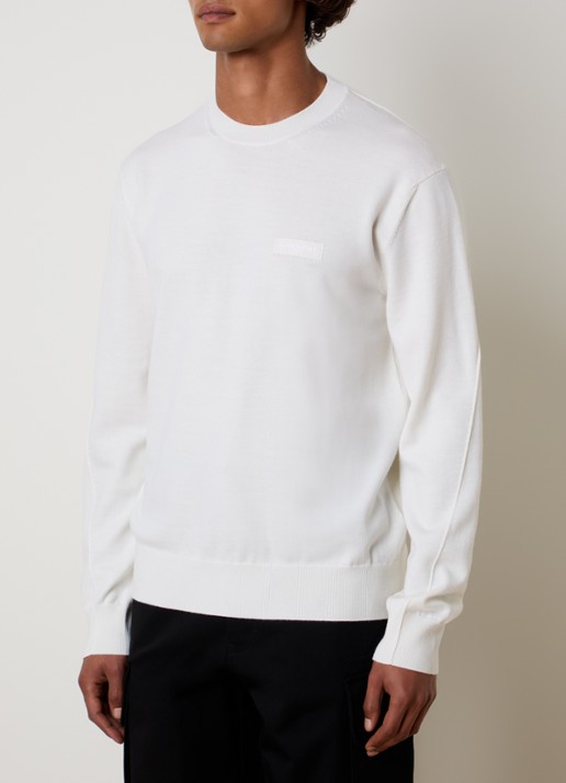 Givenchy Fijngebreide pullover met logoborduring