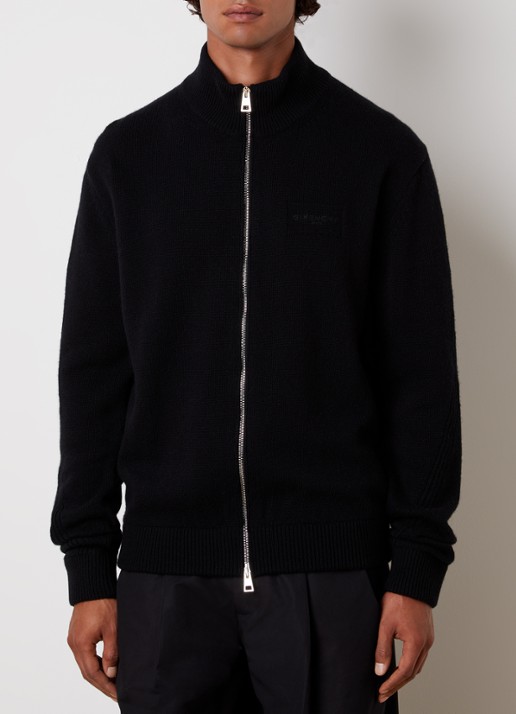 Givenchy Grofgebreid vest in kasjmierblend met logo