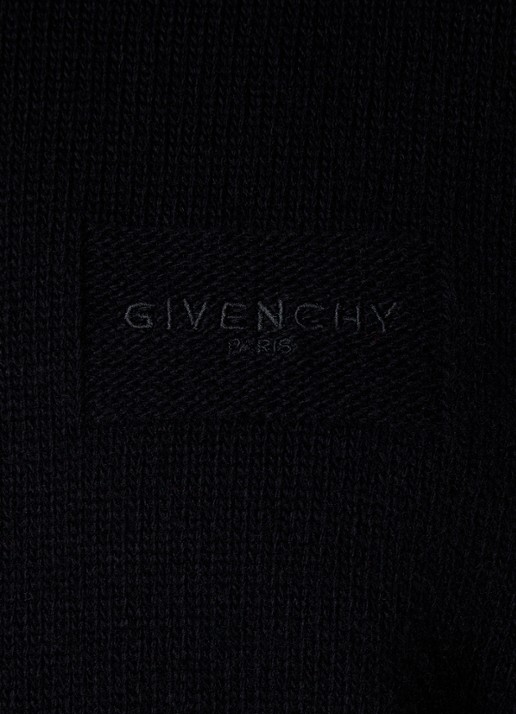 Givenchy Grofgebreide trui in kasjmierblend met logo - detail 3 zwart