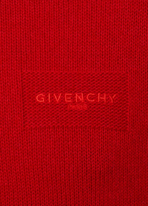 Givenchy Grofgebreide trui in kasjmierblend met logo - detail 3 rood