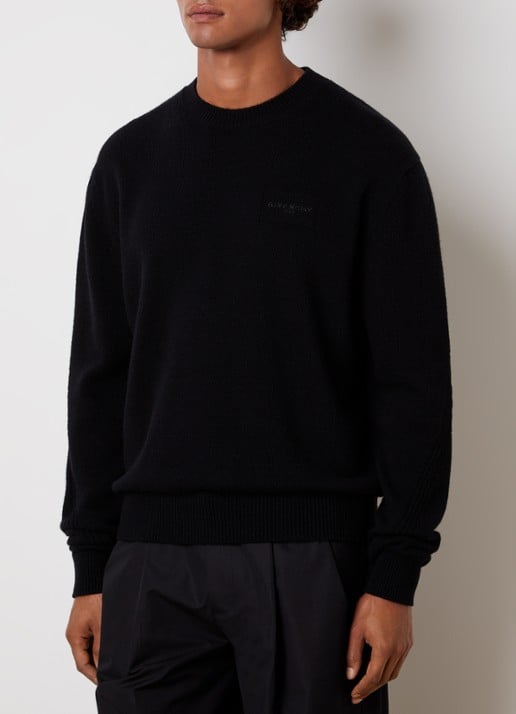 Givenchy Grofgebreide trui in kasjmierblend met logo