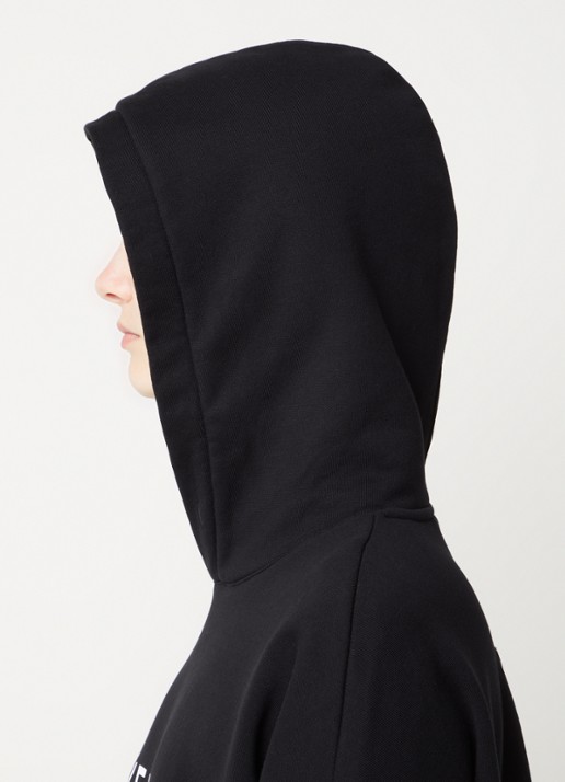 Givenchy Hoodie met logoprint en gerafelde zoom - detail 5 zwart