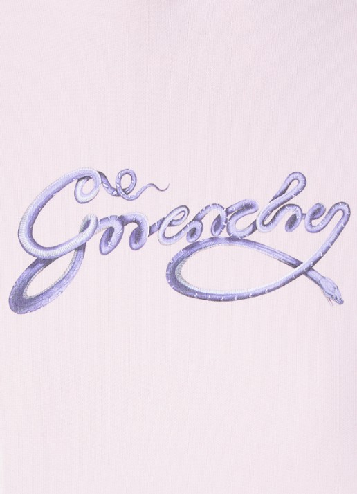 Givenchy Hoodie met logoprint en gerafelde zoom - detail 6 lichtroze