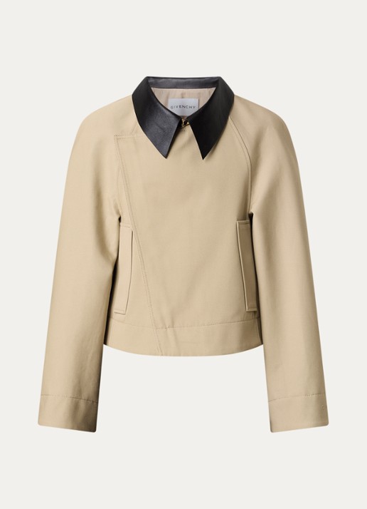 Givenchy Jack in wolblend met steekzakken - voorkant 5 beige
