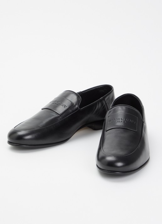Givenchy Label loafer van lamsleer - detail 3 zwart