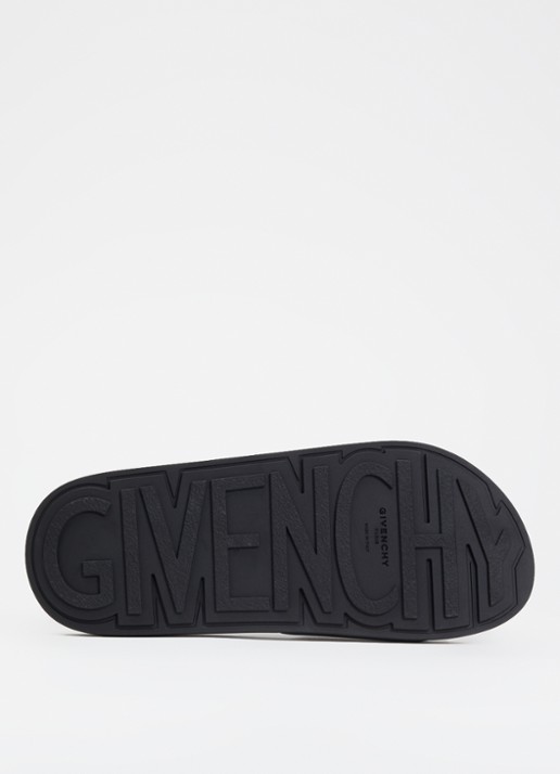 Givenchy Label Slide slipper met logo - detail 5 zwart