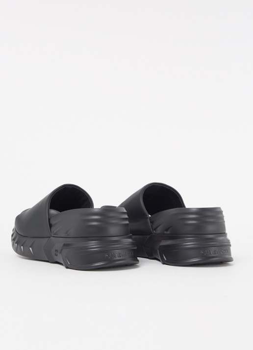 Givenchy Marshmallow slipper met logo - achterkant 2 zwart