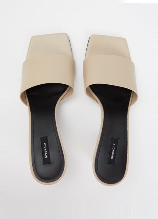 Givenchy Muiltje van kalfsleer met metallic details - detail 2 beige