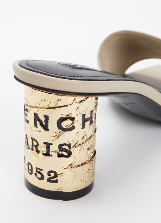 Givenchy Muiltje van kalfsleer met metallic details - detail 4 beige