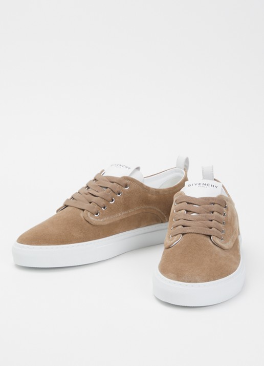 Givenchy New City sneaker van suède - detail 3 lichtbruin
