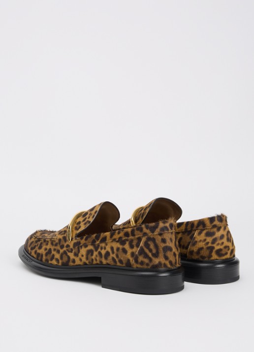 Givenchy Pinch loafer van kalfsleer met ponyhair - achterkant 2 camel