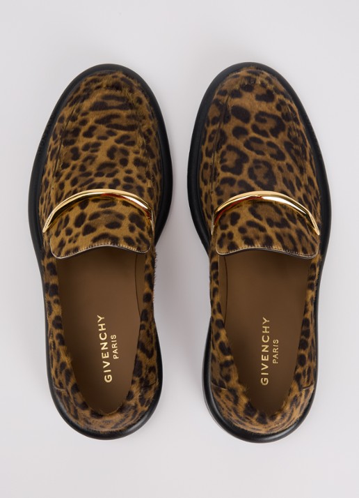 Givenchy Pinch loafer van kalfsleer met ponyhair - detail 4 camel